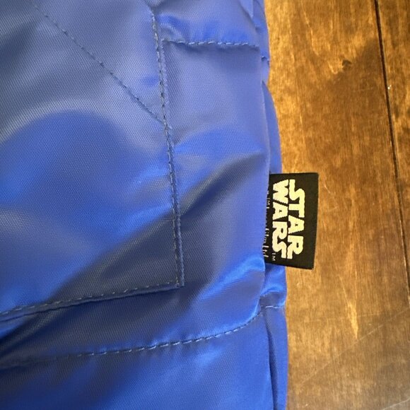 Disney Star Wars Galactic Empire Puffer‎ Vest Youth Size 11/12 Full Zip Blue - Picture 5 of 8